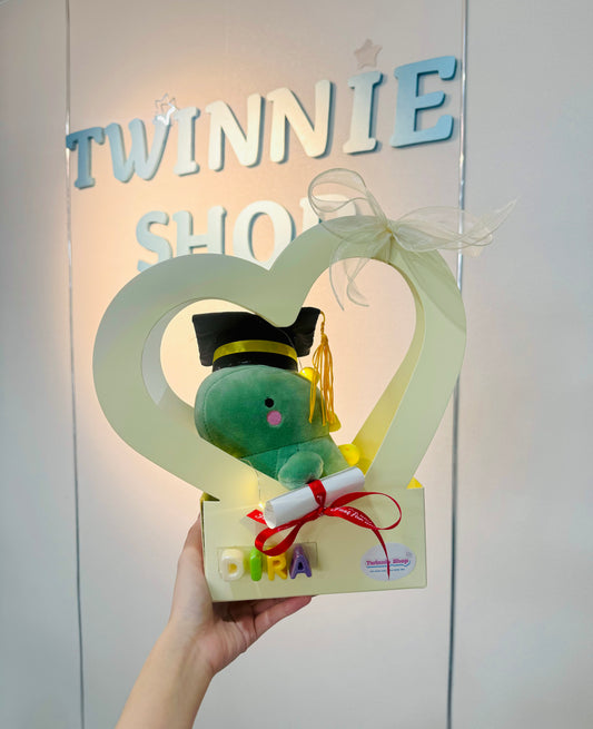 GRA | Dinosaur graduate heart bag