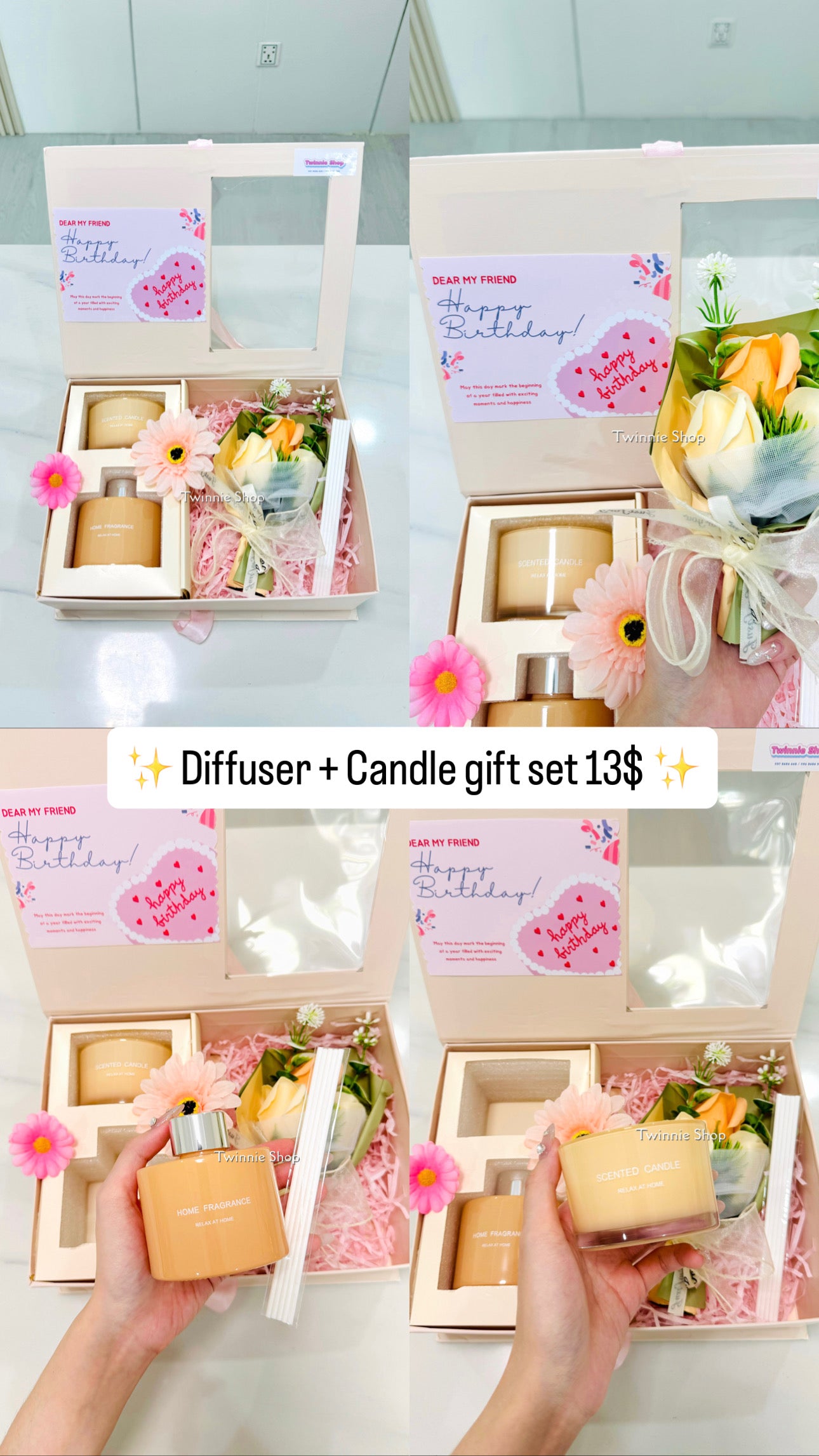 CD | Candle Diffuser flower set
