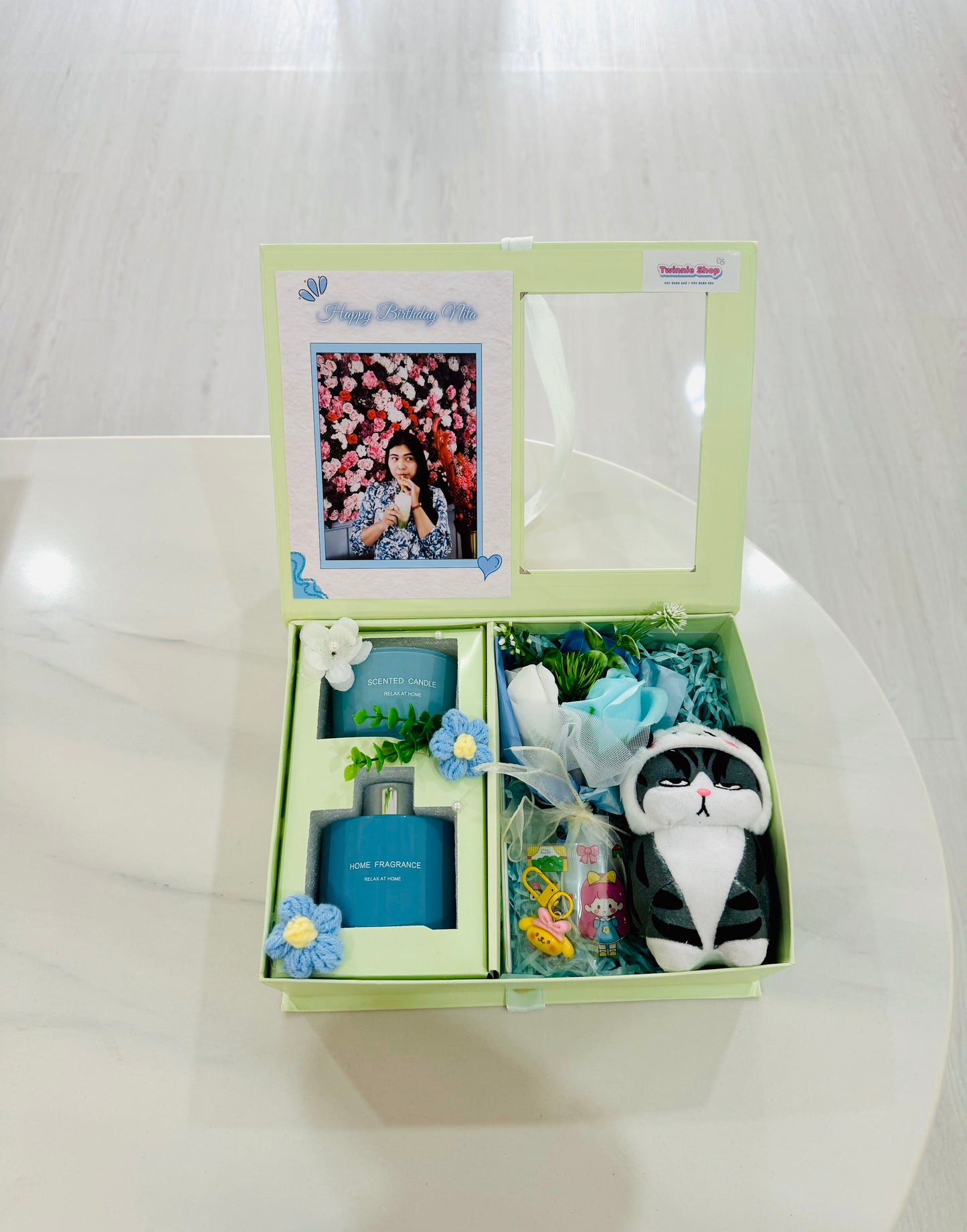 CD | Green candle diffuser teddy set