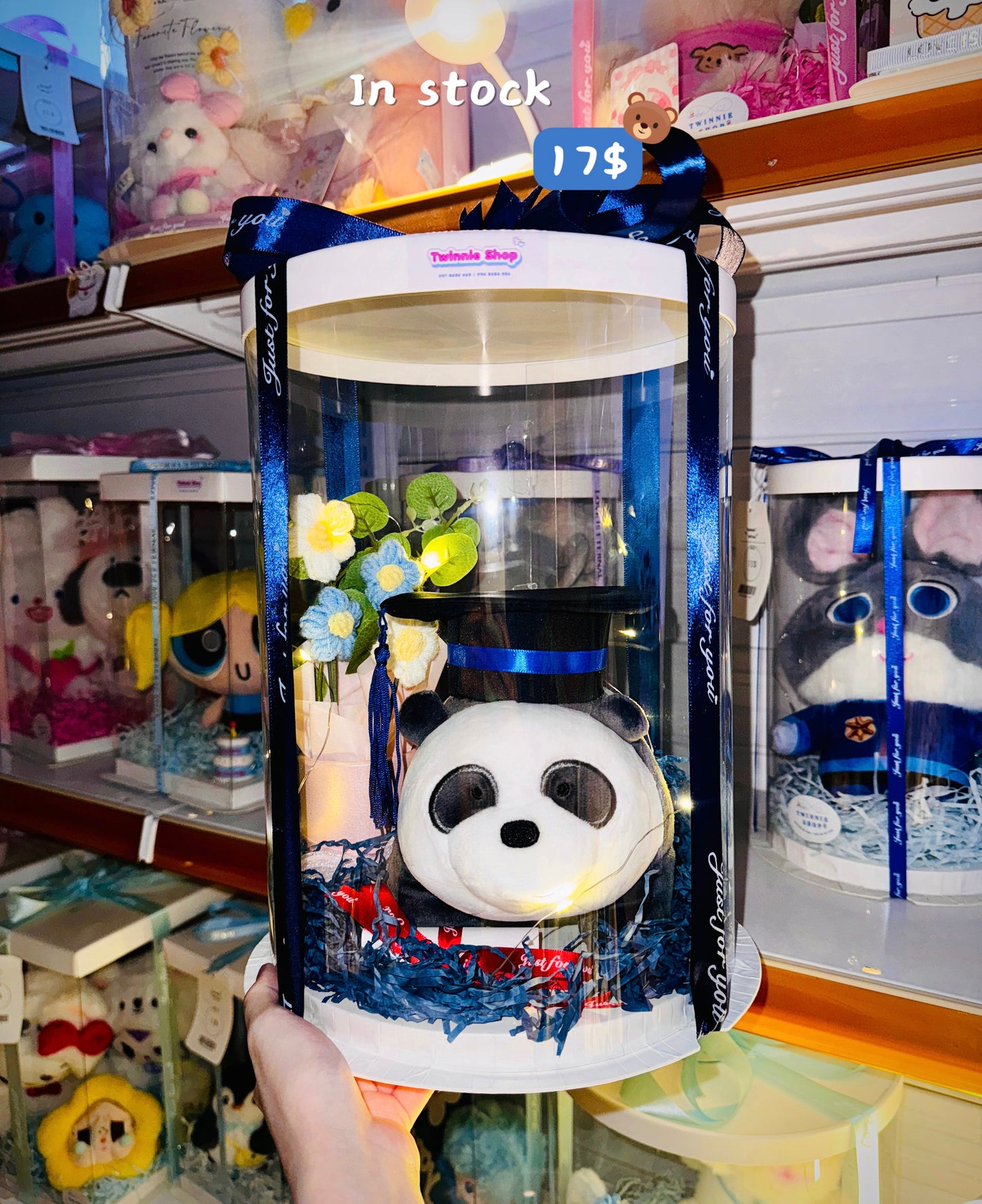 GRA | Panda graduate flower set