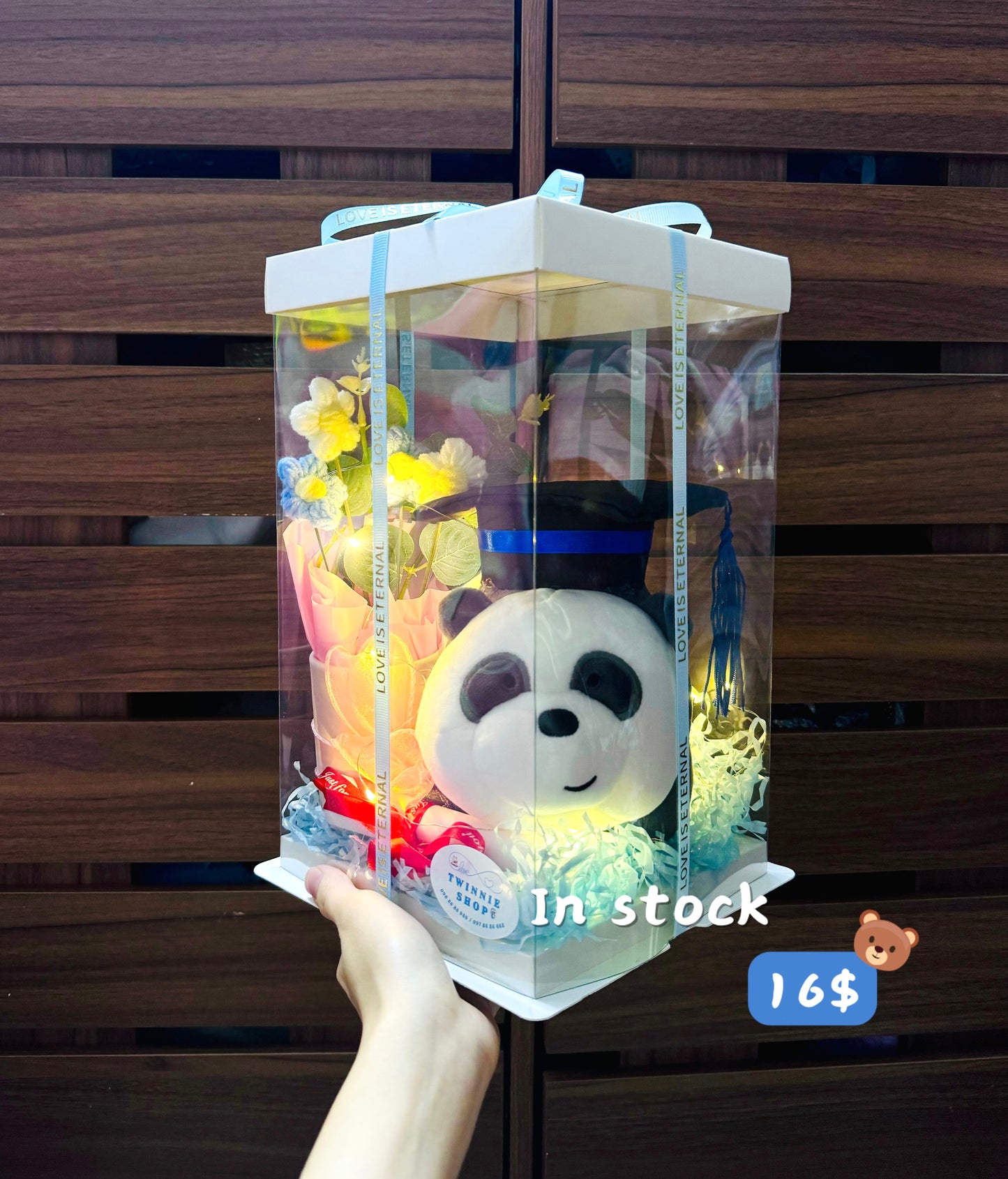 GRA | Panda graduate flower set