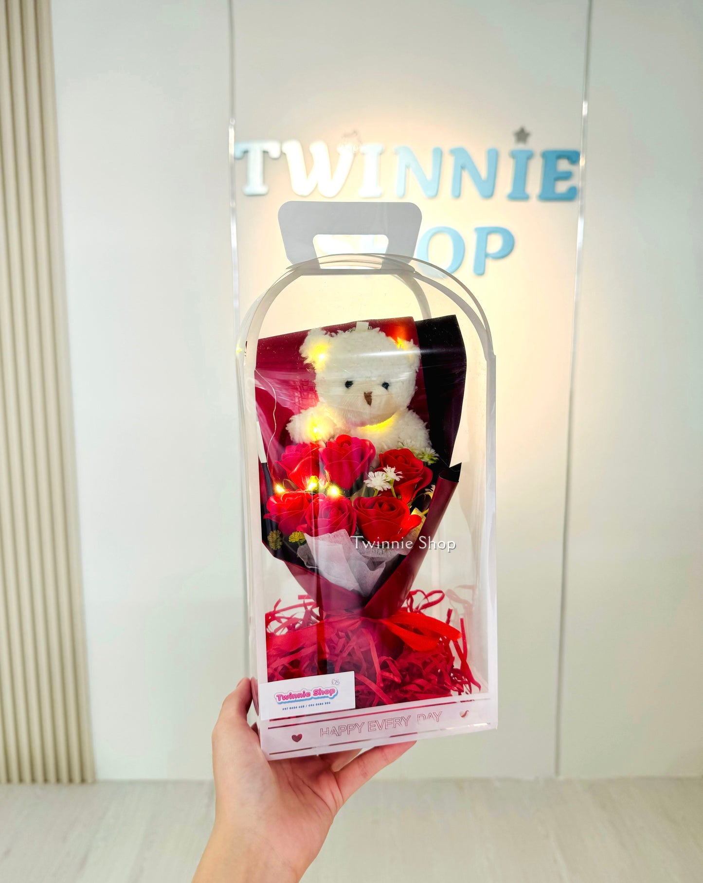 FW | Rose bear flower box