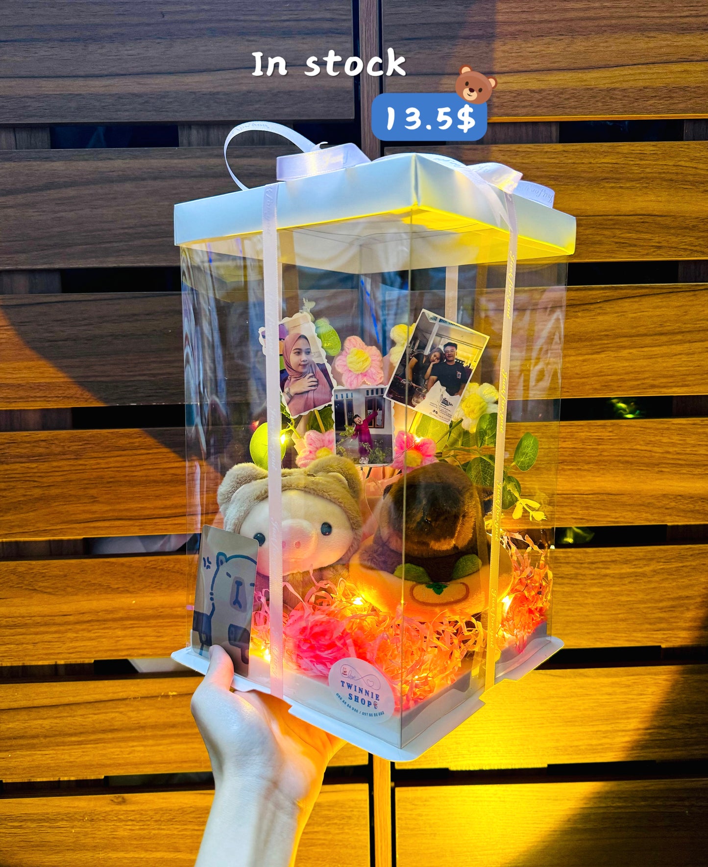 KCB | Keychain couple photo flower box