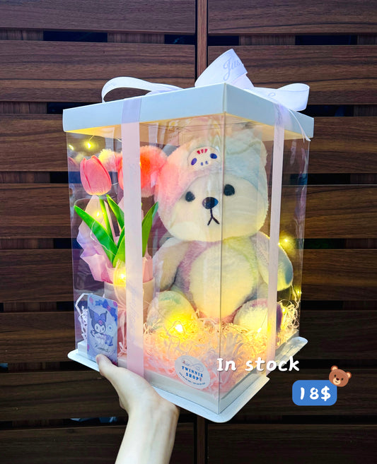 BBFW | Colorful bear flower box