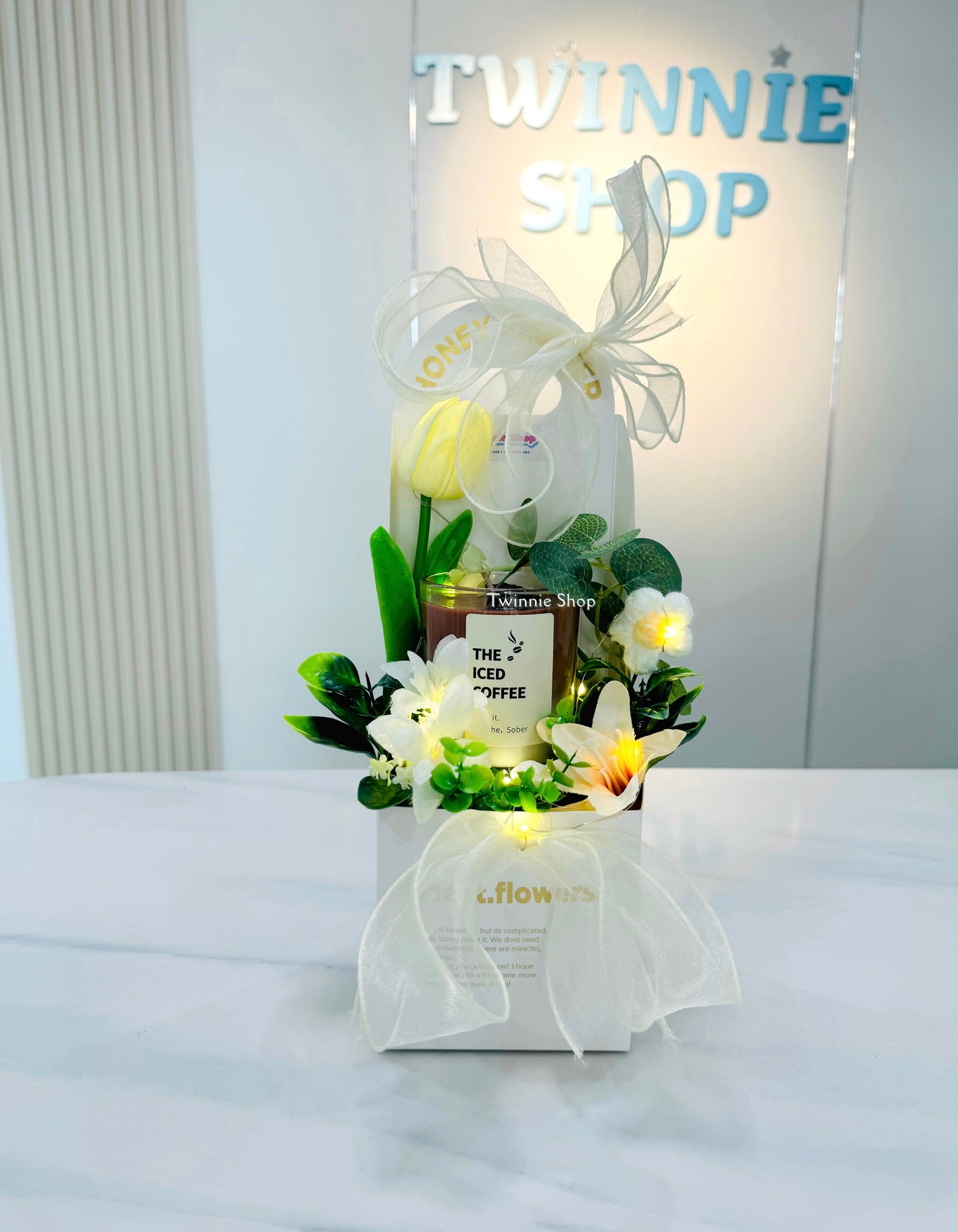 CD | Latte candle flower set