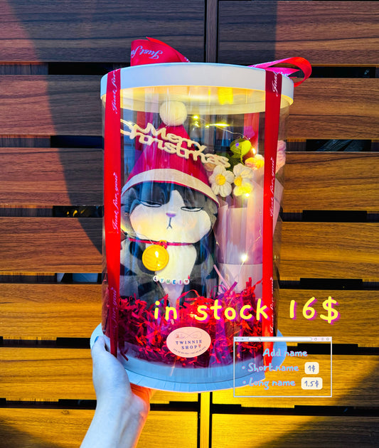 Xmas | cat flower gift set