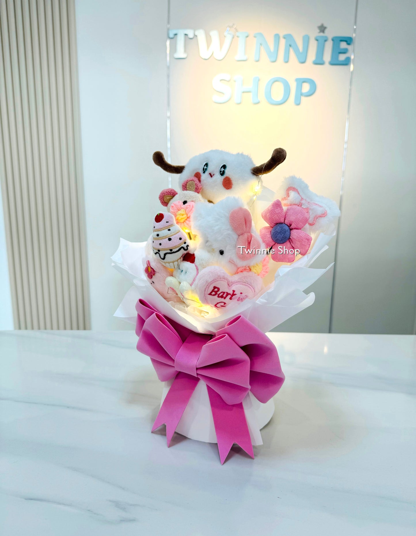 FW | Pink cloud ribbon bunch