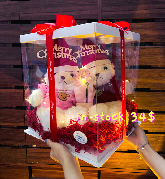 Xmas | Hoodie bear flower set