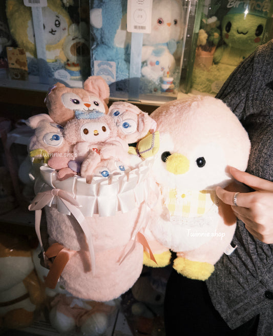 BT | Pink penguin flower set