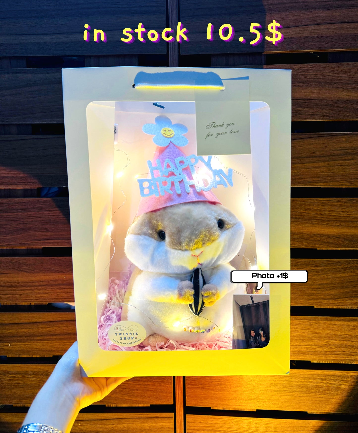 SRBBD | Hamster birthday bag with name