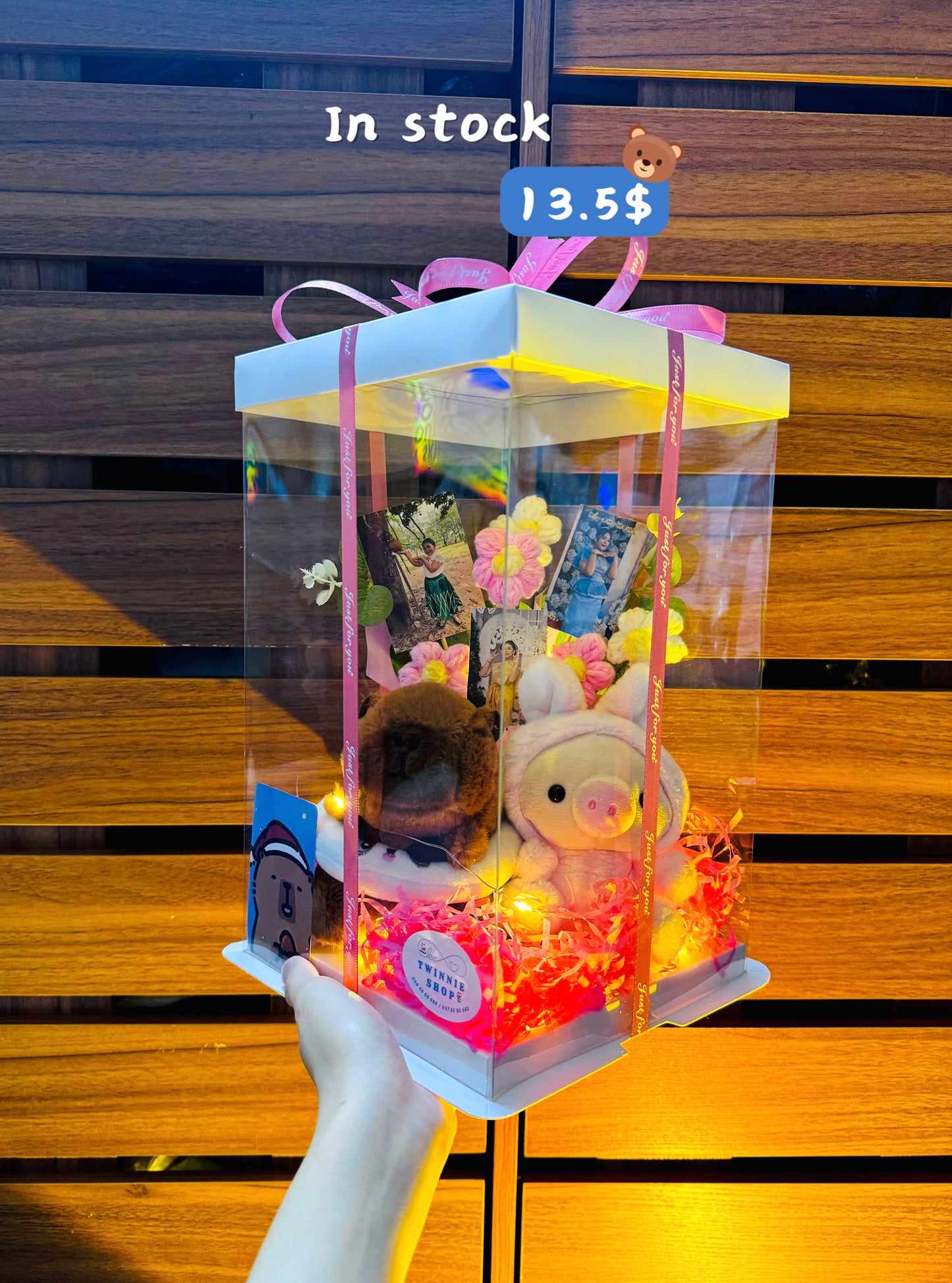 KCB | Keychain couple photo flower box