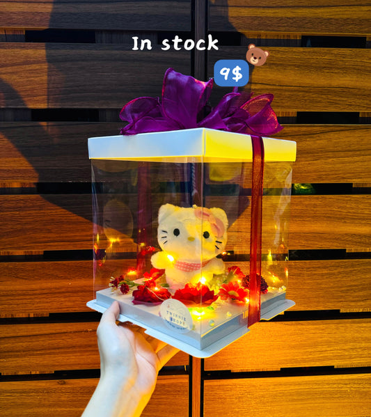 KCB | Kitty keychain flower box