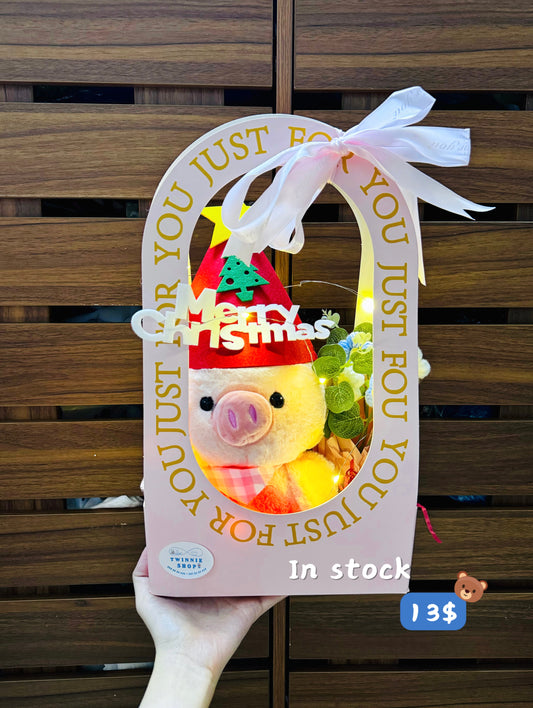 Xmas | Chubby pig gift bag