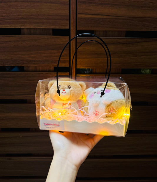 KCB | couple keychain clear gift bag