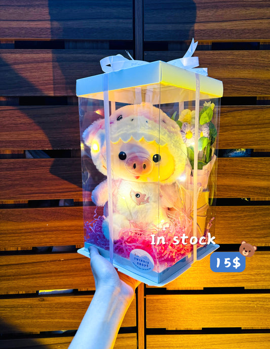 SRBFW | shark pig flower gift box