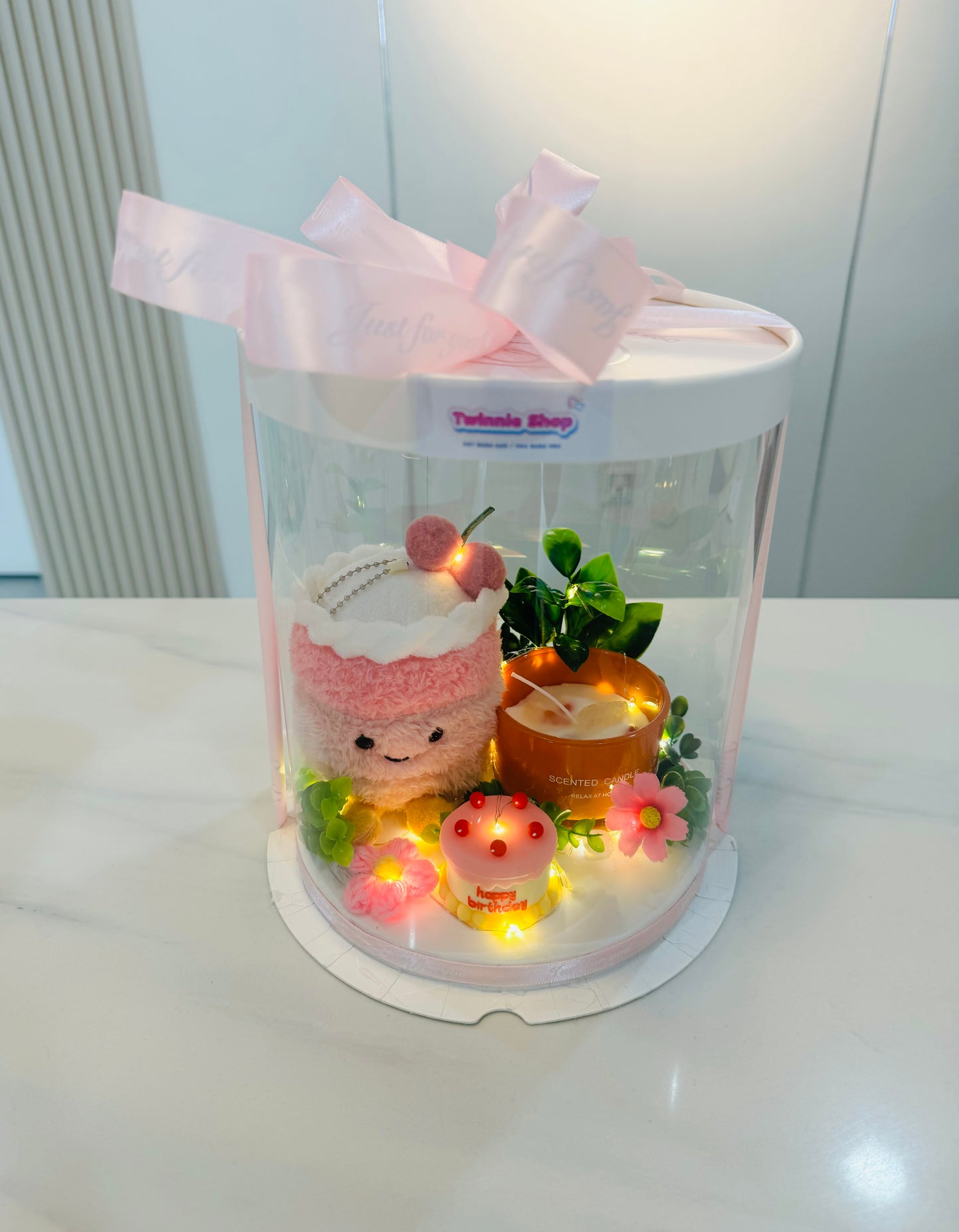 CD | Pink cake candle gift set