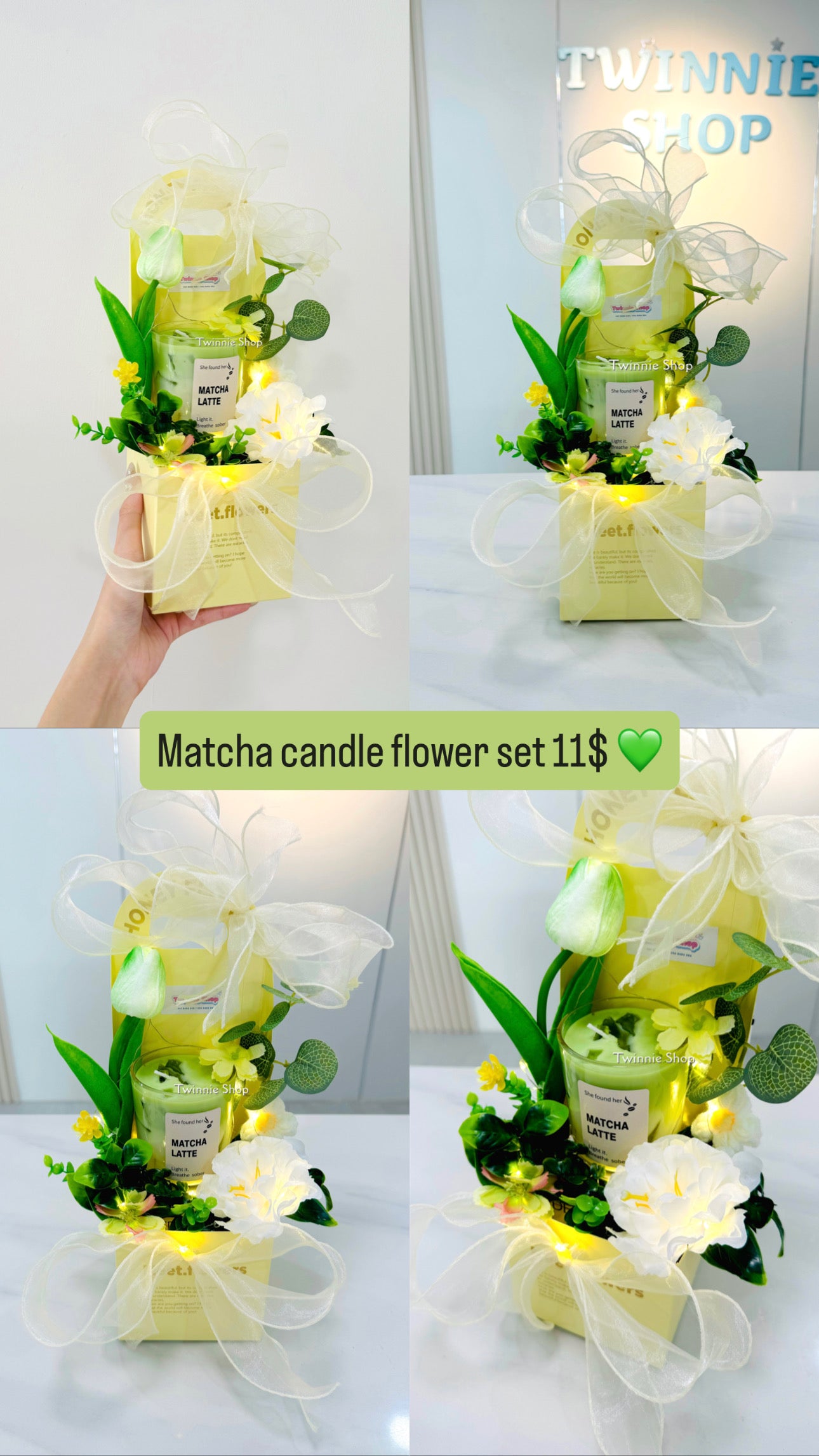 CD | Latte candle flower set