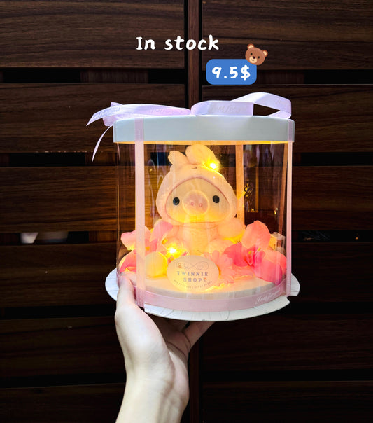 KCB | Pig keychain flower box