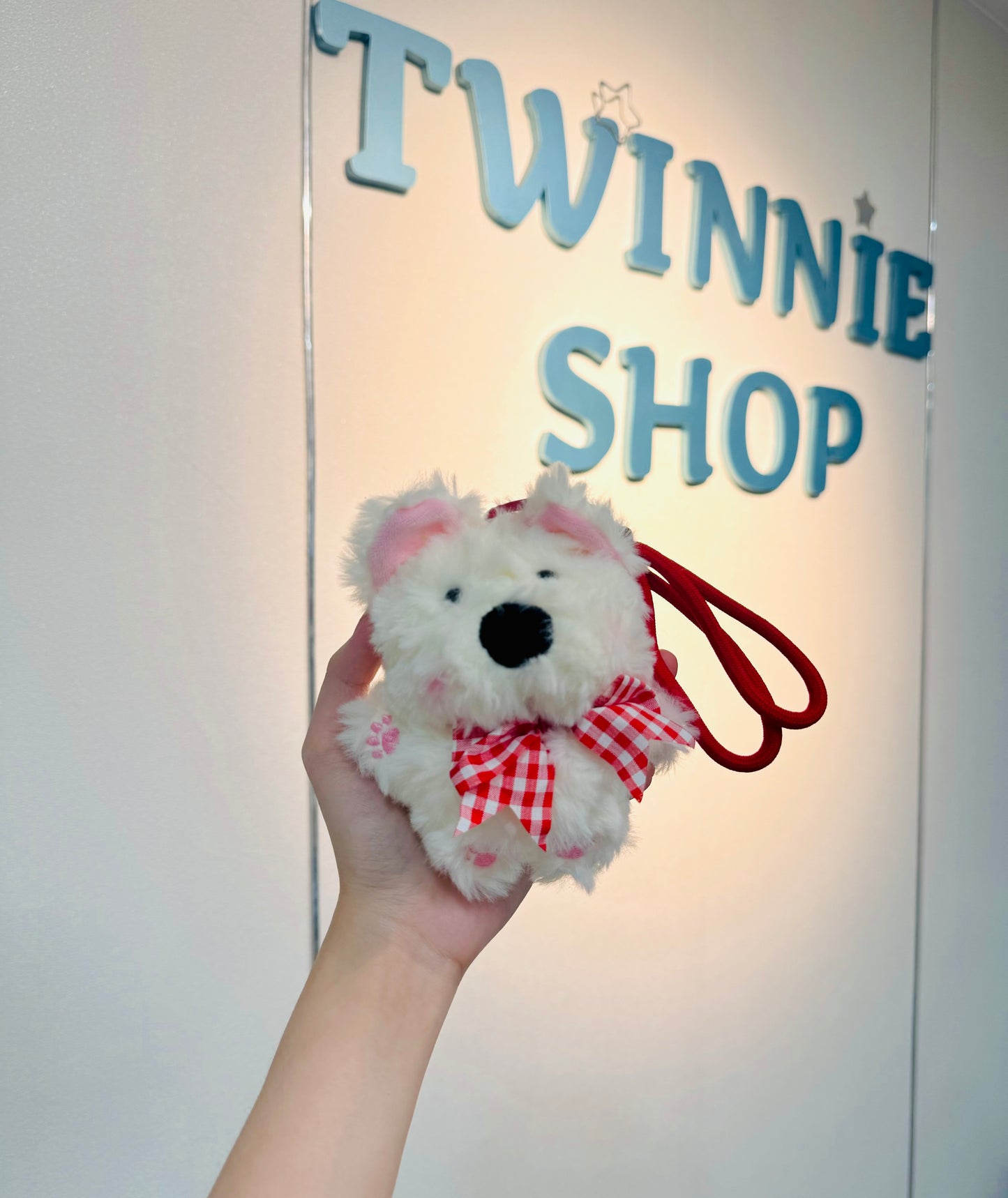 Mg | Ribbon puppy keychain