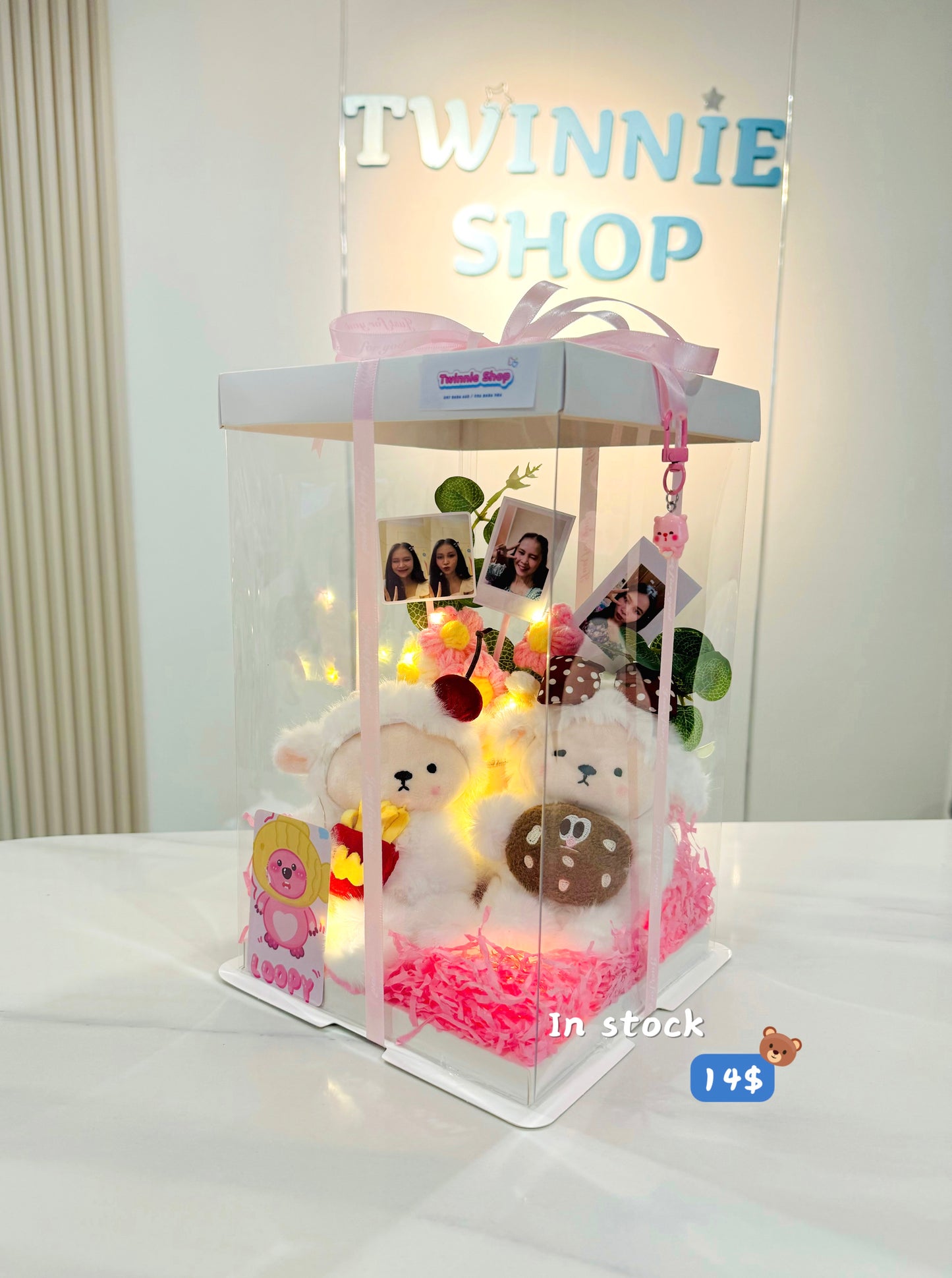 KCB | Couple keychain photo flower set