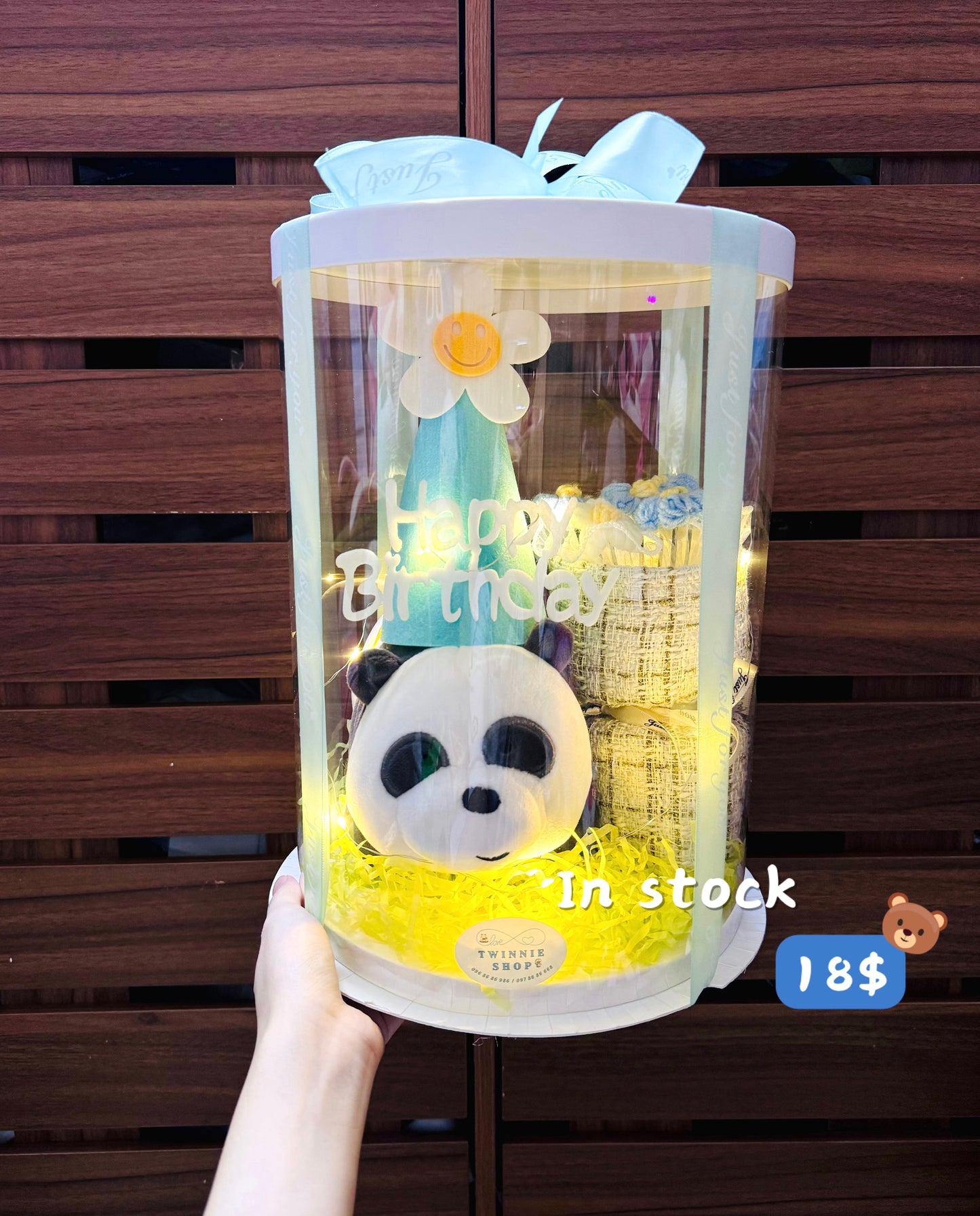 BD18 | Panda birthday flower bunch set