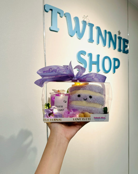 CD | Purple cake candle set