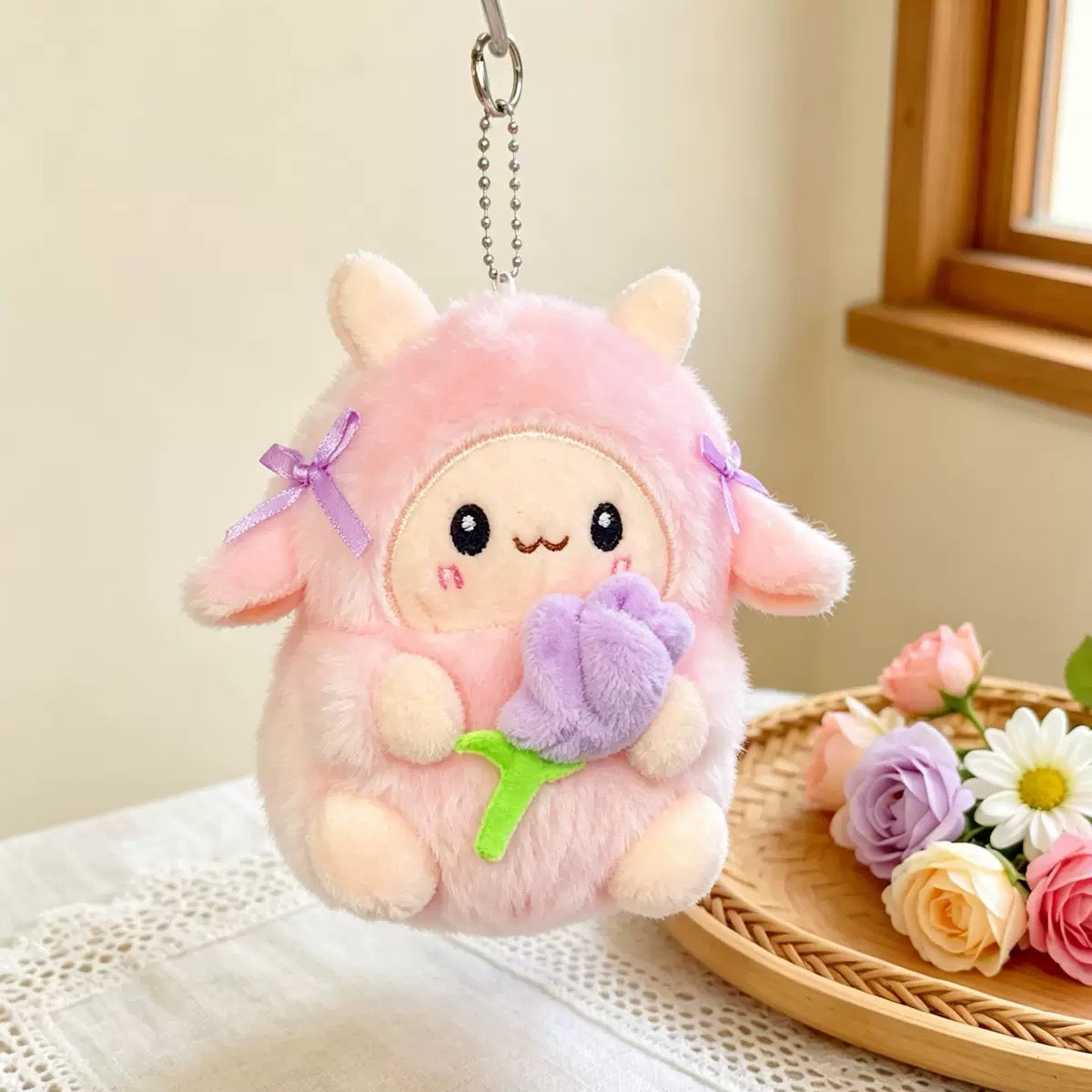 KEY | Flower sheep keychain