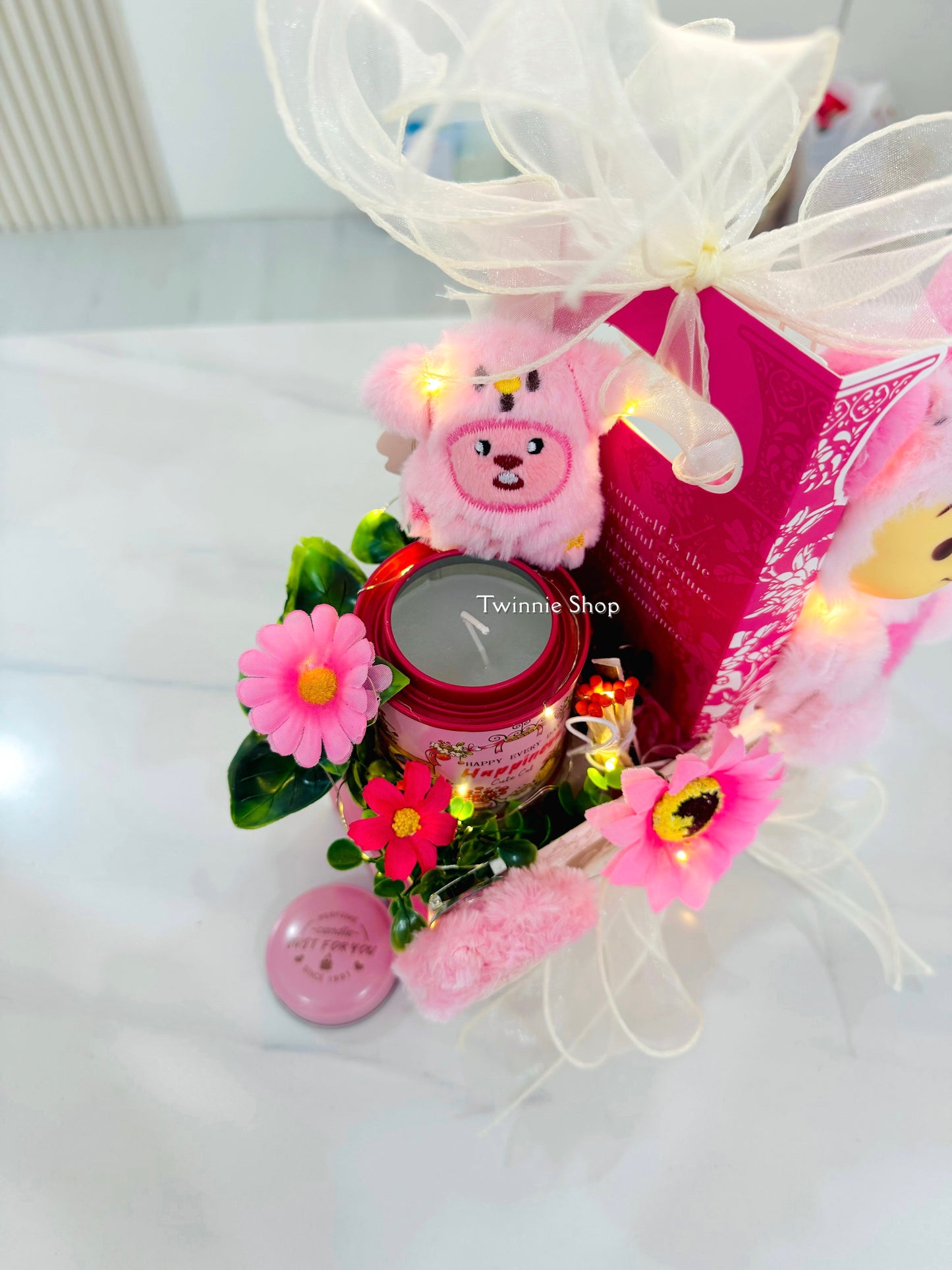 CD | Pink candle flower set