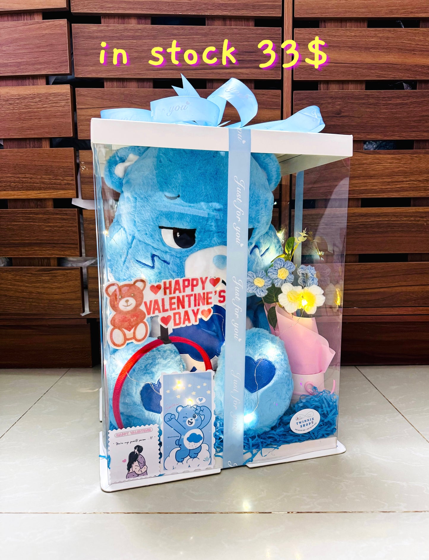 VLT | Blue care bear valentine set
