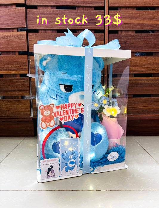 VLT | Blue care bear valentine set