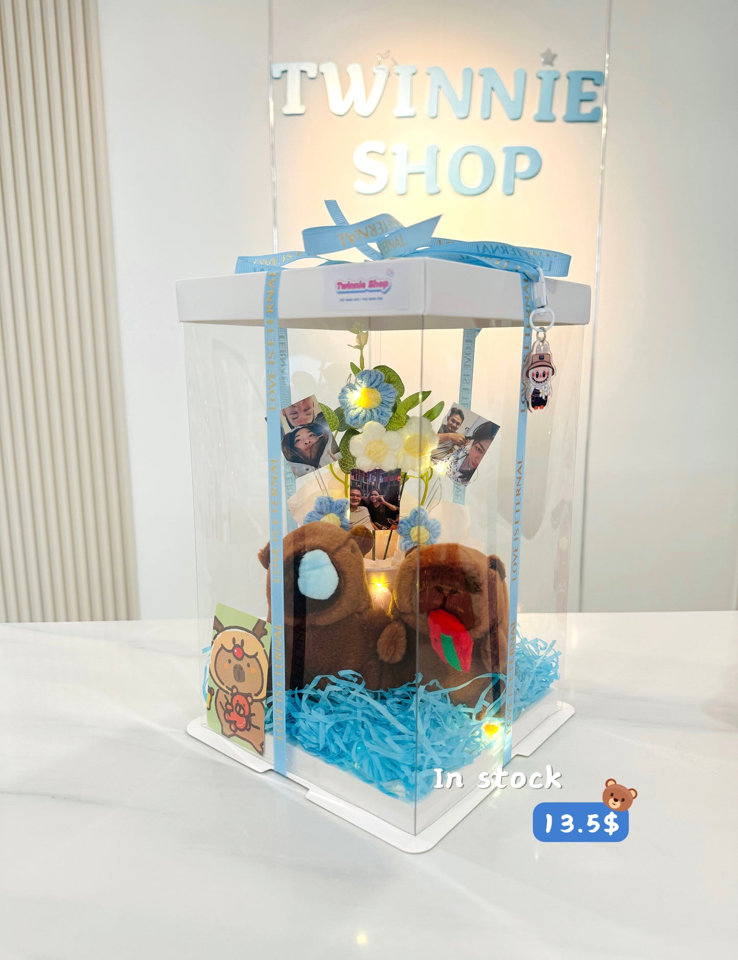 KCB | Couple keychain photo flower set