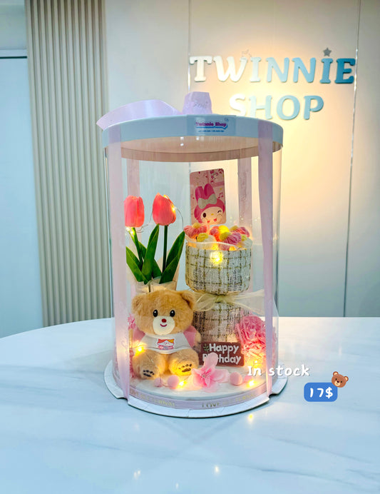 KCB | Bear birthday flower set