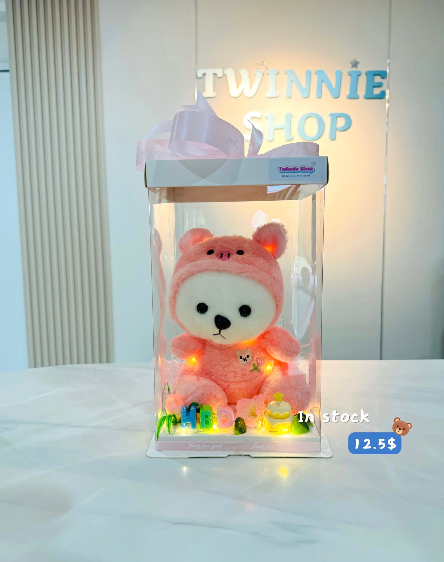 SRBC | Pink bear cake gift set