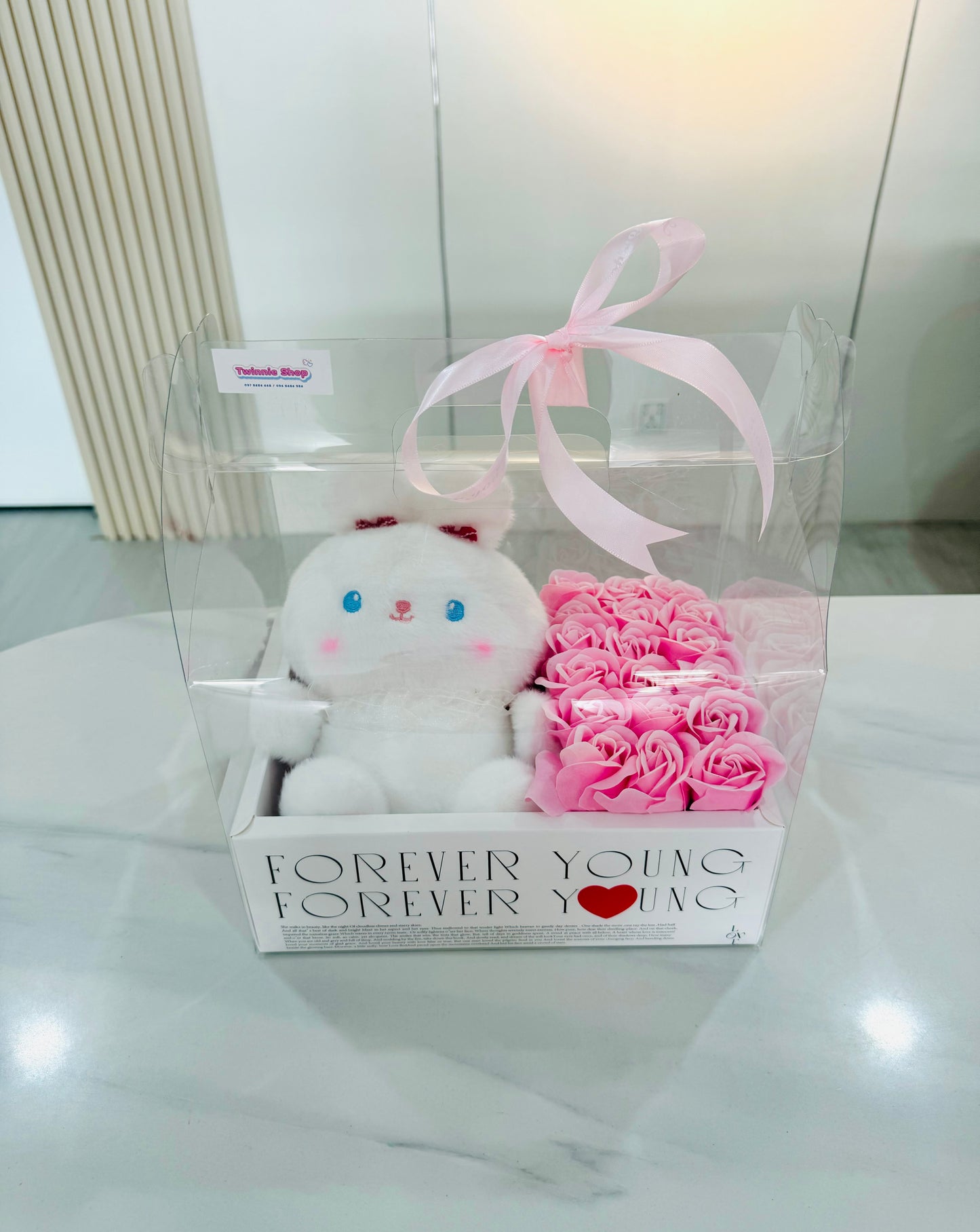 RB | Bunny pink rose gift set