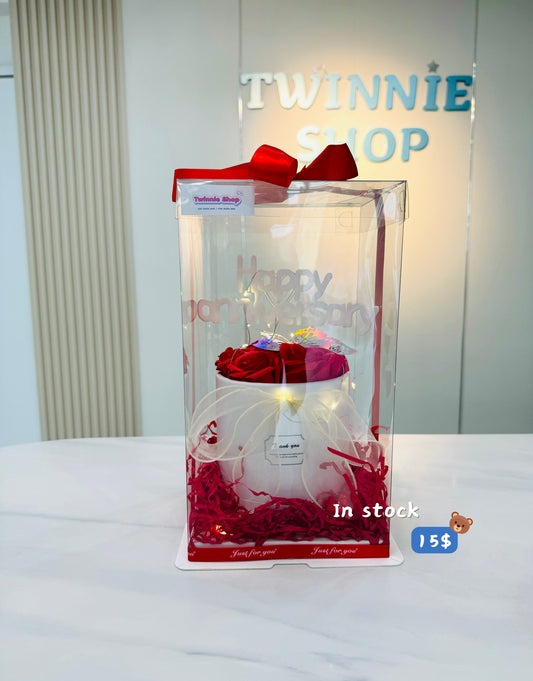 FWB | Red rose bucket gift box