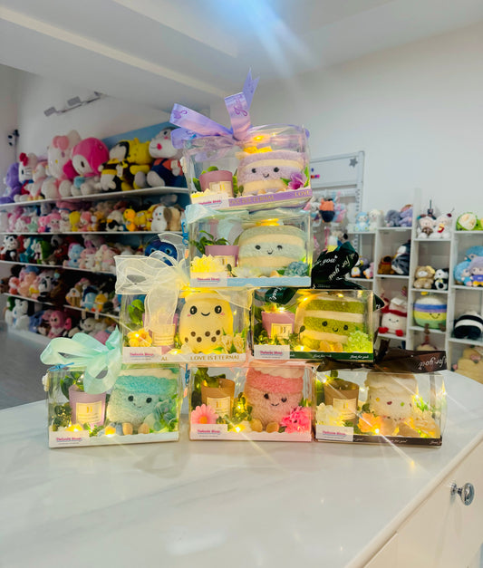 CD | Cake keychain candle set