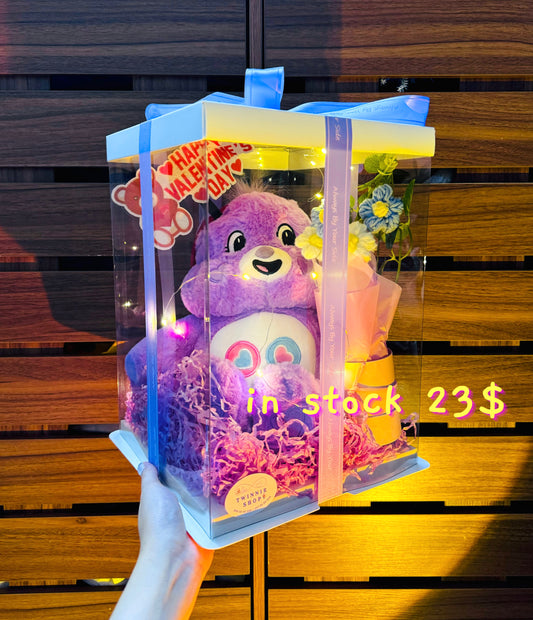 VLT | Purple care bear valentine set