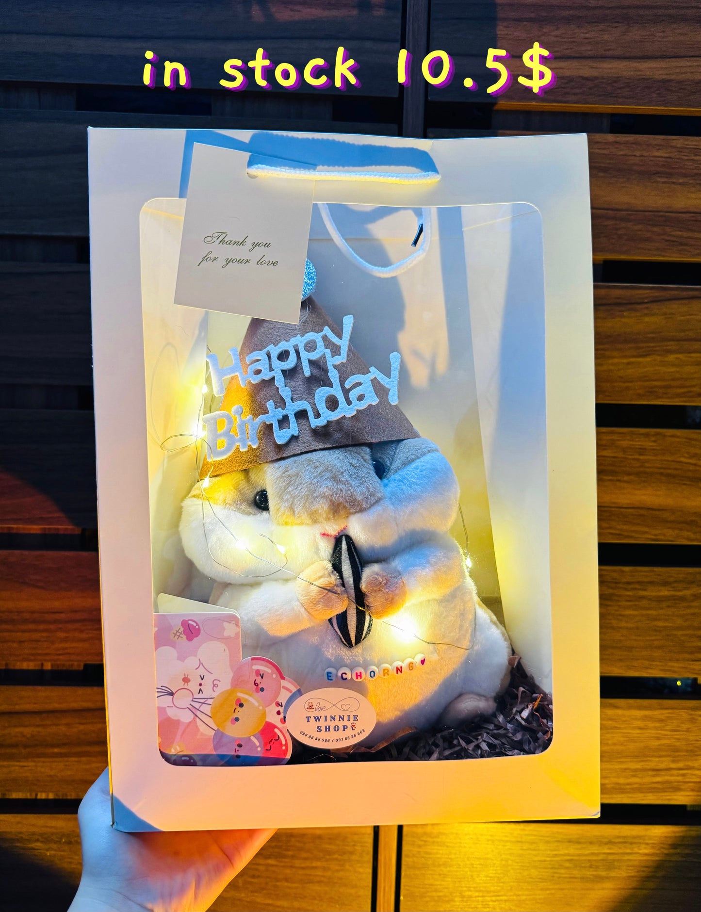 SRBBD | Hamster birthday bag with name