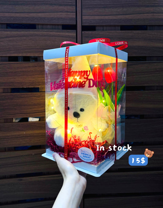 VLT | White bear valentine set